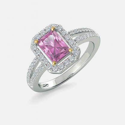 Close-up of MUHVA STORE Sapphire Twilight Ring featuring a deep blue sapphire gemstone set in an elegant silver band.
