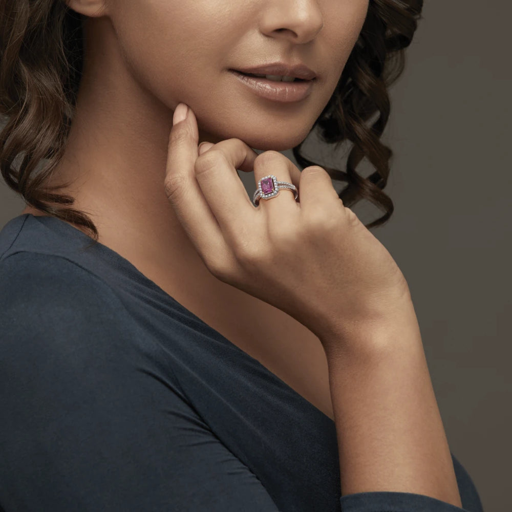 Sterling silver Sapphire Twilight Ring featuring a deep blue sapphire gemstone set in a detailed band.