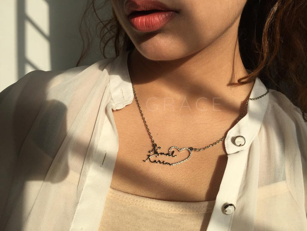 Heart Double Name Necklace