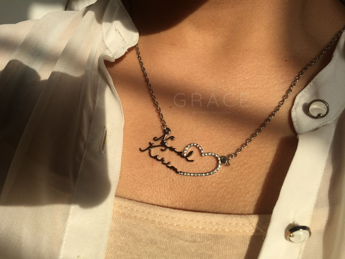 Heart Double Name Necklace