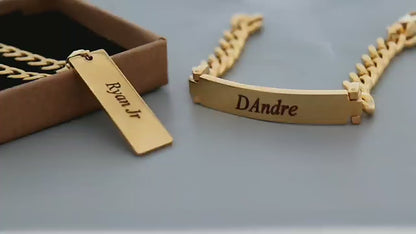 Custom Personalized Name Necklace & Bracelet Set