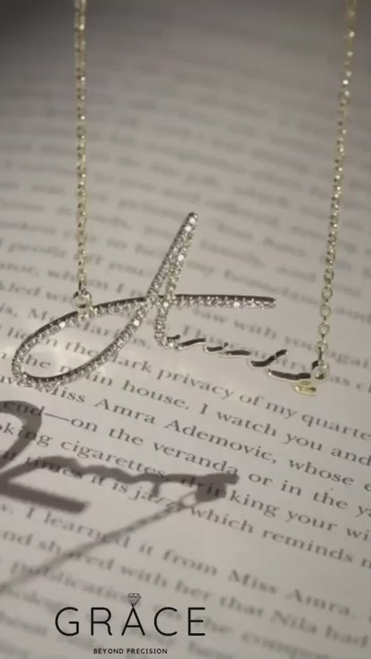 Signature Diamond Name Necklace