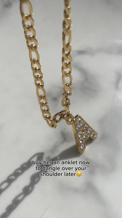 CRYSTAL INITIAL ANKLET (BUY 1 GET 1 FREE)
