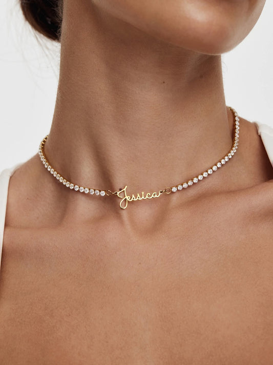 Signature Name Tennis Necklace