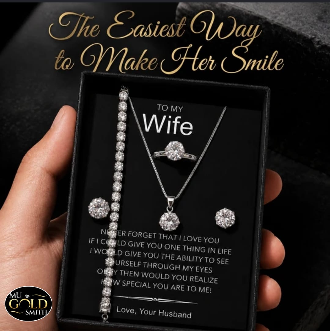 Diamond clear-cut impression set from MUHVA STORE featuring intricate engraved patterns and polished finishes.